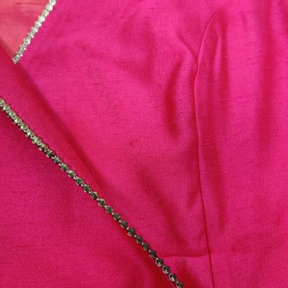 Vintage Algo Boutique Women's Pink Jacket & Maxi Skirt Set Sz Med Party Cocktail - Picture 13 of 16